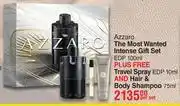 Dis-Chem Azzaro Intense Gift Set (EDP 100ml Travel Spray EDP 10ml & Hair&Body Shampoo 75ml) -Per Set offer