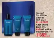 Dis-Chem Davidoff Cool Water Gift Set (EDT 125ml + After Shave Balm 75ml &All In One Shower Gel 75ml)-Per Set offer