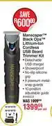 Dis-Chem Wahl Manscaper Black Ops Lithium-Ion Cordless USB Beard Trimmer Kit-Per Set offer