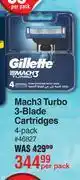 Dis-Chem Gillette Mach3 Turbo 3-Blade Cartridges (4-Pack)-Per Pack offer