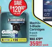 Dis-Chem Gillette Mach3+ 3-Blade Cartridges (8-Pack)-Per Pack offer
