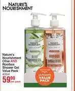 Dis-Chem Nature Nourishment Olive And Rooibos Shower Gel Value Pack-400ml Per Pack offer