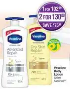 Dis-Chem Vaseline Body Lotion Assorted-For 1 x 625ml offer