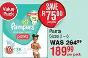 Dis-Chem Pampers Ultra Skin Comfort Pants Sizes 3-6 Value Pack-Per Pack offer