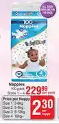 Dis-Chem Baby Things Nappies Sizes 1-4 100 Pack-Per Pack offer