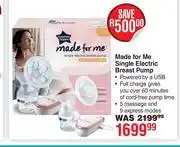 Dis-Chem Tommee Tippee Made For Me Single Electric Breast Pump offer