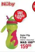 Dis-Chem Nuby Gator Flip It Cup Assorted-450ml offer