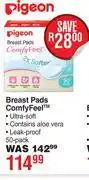 Dis-Chem Pigeon Breast Pads Comfy Feel offer