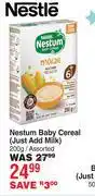 Dis-Chem Nestle Nestum Baby Cereal Just Add Milk Assorted-200g offer
