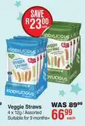 Dis-Chem Kiddylicious Veggie Straws Assorted-4 x 12g offer
