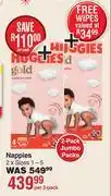 Dis-Chem Huggies Gold Nappies 2 x Sizes 1-5-Per 2 Pack offer