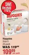Dis-Chem Huggies Extra Care Nappies Size 0 25 Pack-Per Pack offer