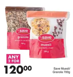 Save Save Muesli/ Granola offer