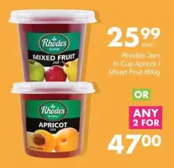 Save Rhodes Jam In Cup Apricot/ Mixed Fruit offer