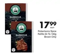 Save Robertsons Spice Refills Brown Only offer