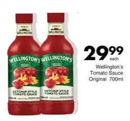 Save Wellington's Tomato Sauce Original offer