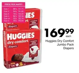 Save Huggies Dry Comfort Jumbo Pack Diapers offer