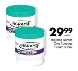 Save Ingrams Nurses Own Aqueous Cream offer