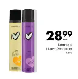 Save Lentheric I Love Deodorant offer