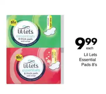 Save Lil Lets Essential Pads offer