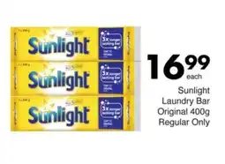 Save Sunlight Laundry Bar Original Regular Only offer