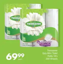 Save Twinsaver 2ply Mini Toilet Rolls offer
