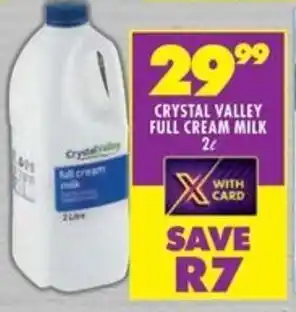 Shoprite Crystal valley full cream milk offer