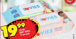 Shoprite Lovies baby wipes offer