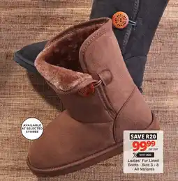 Checkers Ladies' Fur Lined Boots offer