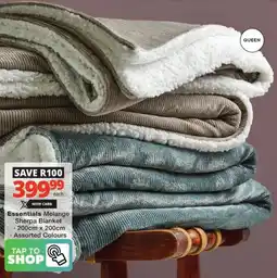 Checkers Essentials Melange Sherpa Blanket offer