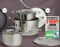 Checkers Poland Agean Stainless Steel Cookware Set offer