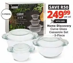 Checkers Home Discovery Curve Glass Casserole Set offer