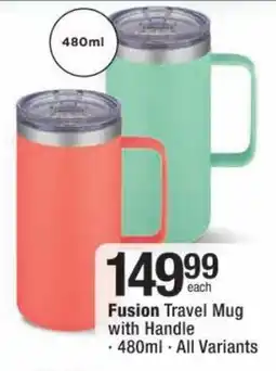 Checkers Fusion Travel Mug with Handle offer