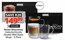 Home Discovery Cafecito/Comfy Double Wall Glass Mugs