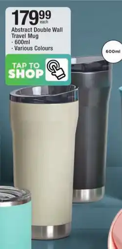 Checkers Abstract Double Wall Travel Mug offer