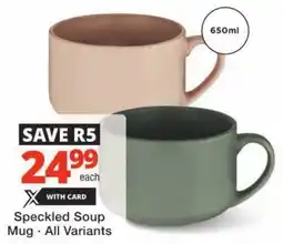 Checkers Speckled Soup Mug offer