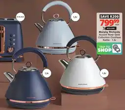 Checkers Morphy Richards Accent Rose Gold Collection Cordless Kettle offer