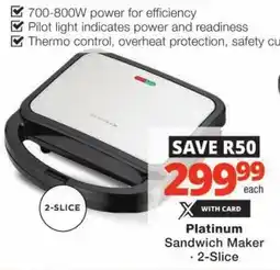 Checkers Platinum Sandwich Maker offer
