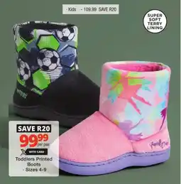Checkers Toddlers Printed Boots offer
