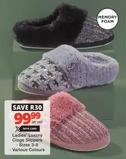 Checkers Ladies' Luxury Clogs Slippers offer