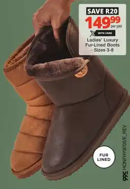 Checkers Ladies' Luxury Fur-Lined Boots offer