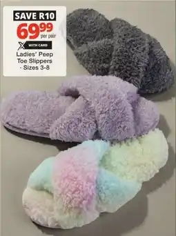 Checkers Ladies' Peep Toe Slippers offer