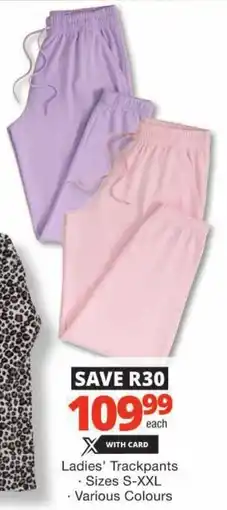 Checkers Ladies' Trackpant offer