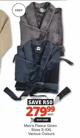 Checkers Men's Fleece Gown offer