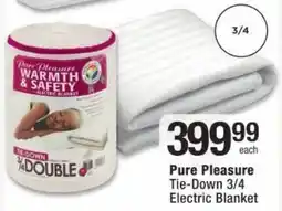 Checkers Pure Pleasure Tie-Down 3/4 Electric Blanket offer