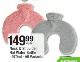 Checkers Neck & Shoulder Hot Water Bottle offer