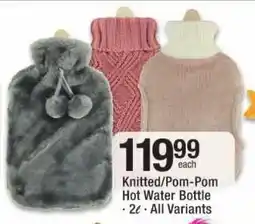 Checkers Knitted/Pom-Pom Hot Water Bottle offer