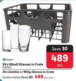 Makro Regent Hiball Glasses in Crate offer