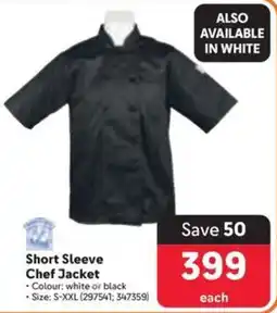 Makro Short Sleeve Chef Jacket offer