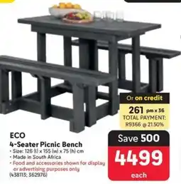 Makro ECO 4-Seater Picnic Bench offer